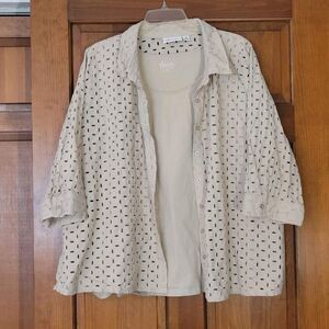 2 piece Women's Size 3X d.&co. Denim + Company Top